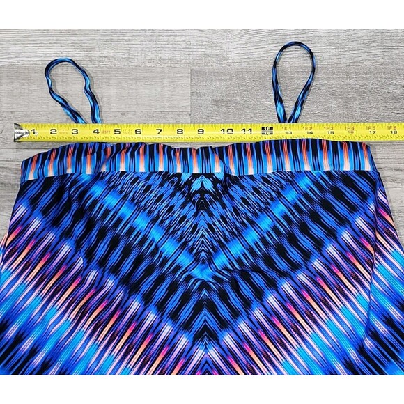 Miraclesuit Women's Blue Chevron Marrakech Underwire Bandini Top w/ Strap sz 14 - Picture 4 of 9